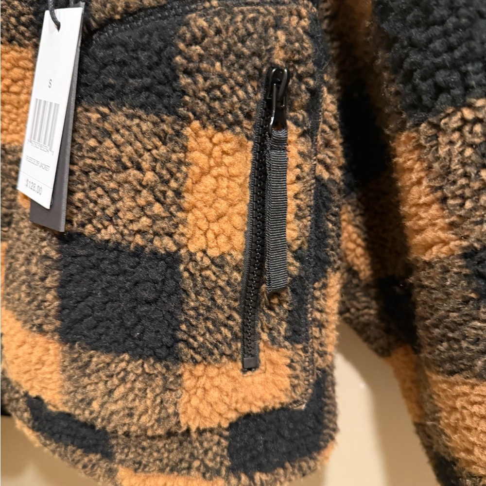 Blank NYC Black and Tan Sherpa Jacket